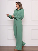 Conjunto Feminino Calça Pantalona Verde Menta