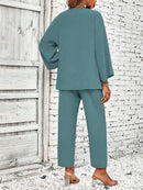 Conjunto Feminino Duas Peças Com Casaco Aberto Verde
