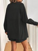Conjunto Feminino Short e Blusa 100% Algodão Jasmine Preto