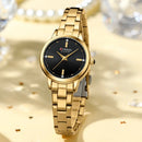 Relógio Feminino Quartzo Elegante Curren Dourado