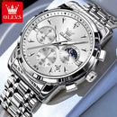 Relógio Masculino Olevs 3639 Quartz Prata