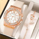 Relógio Feminino Cravejado + Bracelete