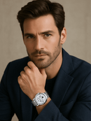 Relógio Masculino Olevs 3639 Quartz Prata